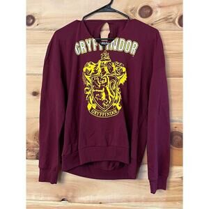 Harry Potter Gryffindor hooded Long sleeve shirt/pullover.V-neck.Juniors M (7/9)